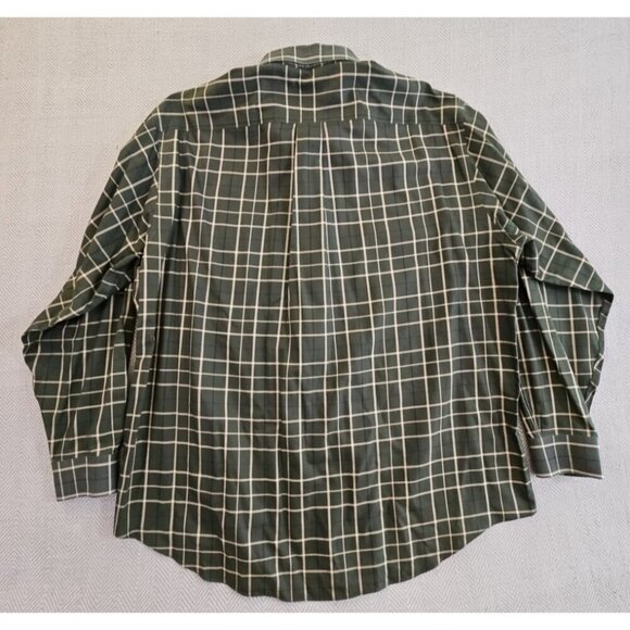Brooks Brothers 346 Shirt Men's XL Hunter Green Windowpane Old Money Non-Iron - Picture 12 of 16